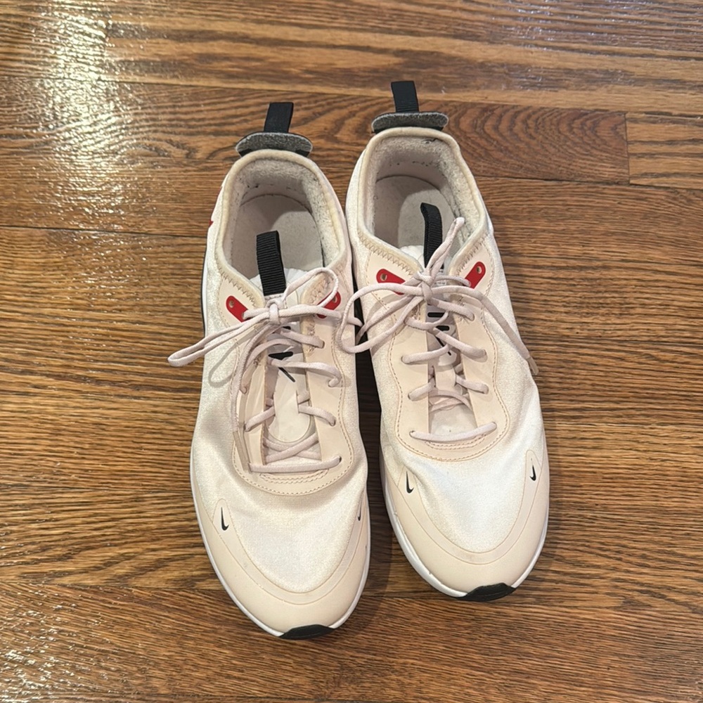 Nike Pale Pink Sneakers with Red Accents Size 8 1/2